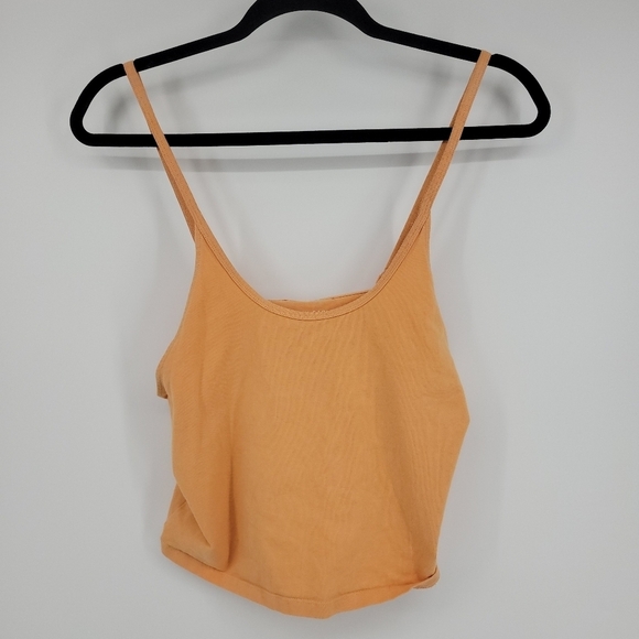 American Eagle Outfitters Womens Orange Spaghetti Strap Cami Tank Top Size L - Picture 2 of 8